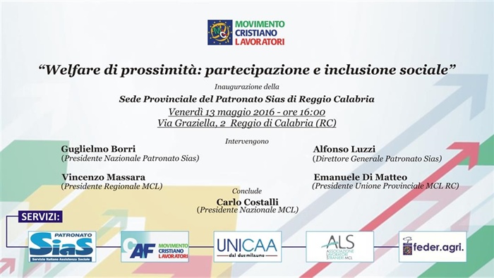 Reggio Calabria: "Welfare di prossimità: partecipazione e inclusione sociale"