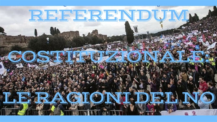 Torino: referendum costituzionale, le ragioni del NO