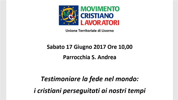 Livorno: "Testimoniare la fede nel mondo: i cristiani perseguitati ai nostri tempi"