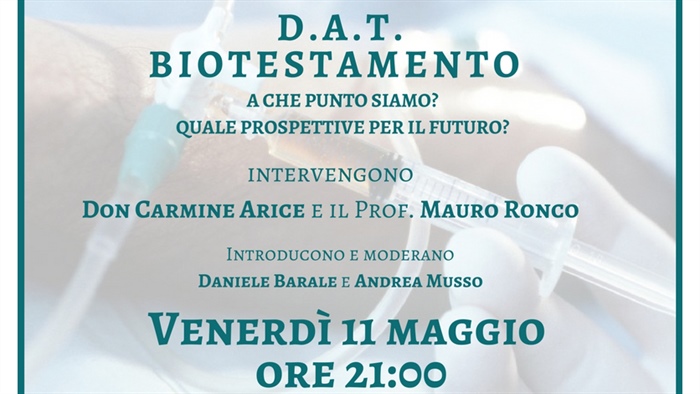 Torino: D.A.T. Biotestamento - A che punto siamo? Quali prospettive per il futuro?