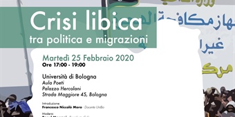 Bologna: "Crisi libica, tra politica e migrazioni"