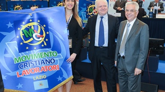 Consegna del labaro all'Unione Regionale MCL Lazio