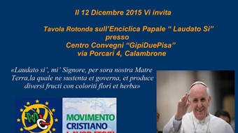 Calambrone (PI): Tavola Rotonda sull’Enciclica Papale "Laudato Si"