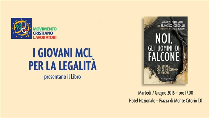 Roma: i giovani MCL per la legalità, presentano il Libro "Noi, gli uomini di Falcone"