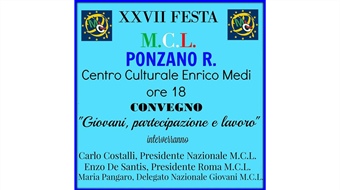 PONZANO ROMANO: CONVEGNO "GIOVANI, PARTECIPAZIONE E LAVORO"