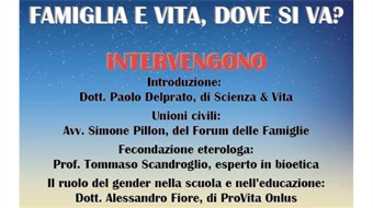 Siena: "Famiglia e Vita, dove si va?"