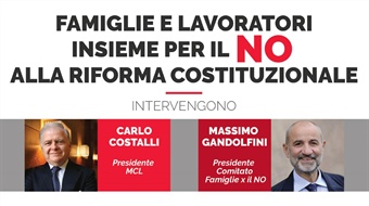 Roma: "Famiglie e lavoratori insieme per il NO alla riforma costituzionale"