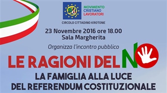 Crotone: "Le ragioni del NO"