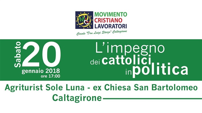 Caltagirone (CT): "L&rsquo;impegno dei cattolici in politica"