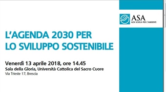 Brescia: L’AGENDA 2030 PER LO SVILUPPO SOSTENIBILE