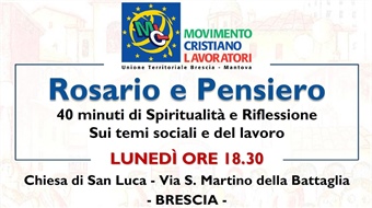Brescia: Rosario e Pensiero - 40 minuti di Spiritualità e Riflessione Sui temi sociali e del lavoro