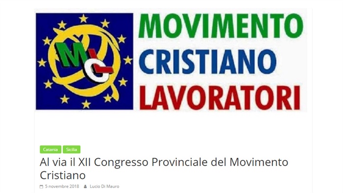 Catania: Al via il XII Congresso Provinciale del Movimento Cristiano