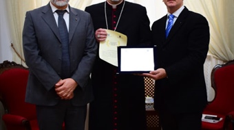 Unione Provinciale MCL Terni, con il “Thomas More International Award 2018” premia l’Amministratore Apostolico del Patriarcato latino di Gerusalemme, Arcivescovo Mons. Pierbattista Pizzaballa