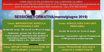 Castrovillari (CS): corsi di formazione in agricoltura