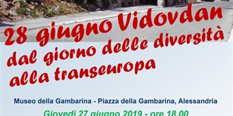 Alessandria: "28 giugno Vidovdan - Dal giorno delle diversità alla transeuropa"