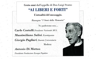 Parma: cento anni dall'appallo di Don Luigi Sturzo "Ai liberi e forti"