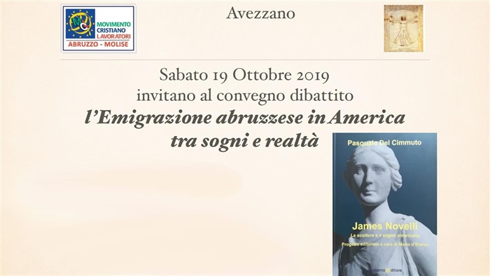 Avezzano: "L’Emigrazione abruzzese in America tra sogni e realtà"