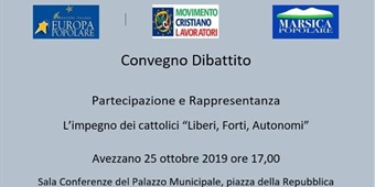 Avezzano (AQ): convegno dibattito "L'impegno dei cattolici <<Liberi, Forti, Autonomi>>"