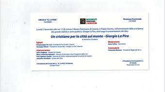 Paternò (CT): un cristiano per la città sul monte - Giorgio La Pira