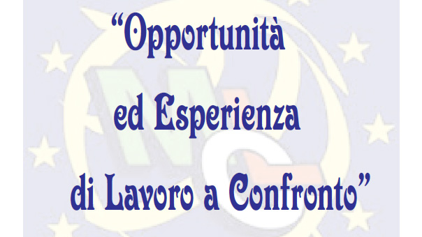 Caltanissetta: "Opportunità ed esperienza di lavoro a confronto"