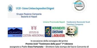 Napoli: Premio UCID "Testimone della pace" 1° Edizione