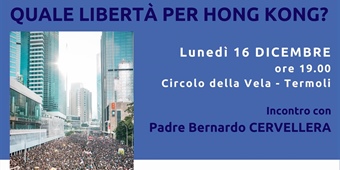 Termoli (CB): "Quale libertà per Hong Kong"