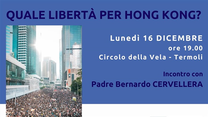 Termoli (CB): "Quale libertà per Hong Kong"