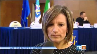 Il TG3 intervista il Presidente Carlo Costalli durante l'assemblea giovani MCL
