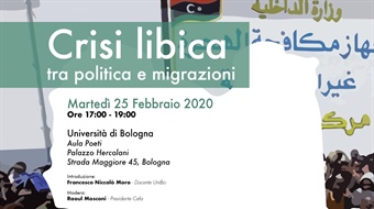Bologna: "Crisi libica, tra politica e migrazioni"