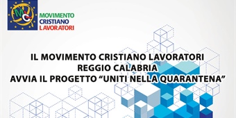 Il Movimento Cristiano Lavoratori Reggio Calabria avvia il progetto "Uniti nella quarantena"