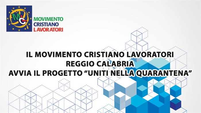 Il Movimento Cristiano Lavoratori Reggio Calabria avvia il progetto "Uniti nella quarantena"