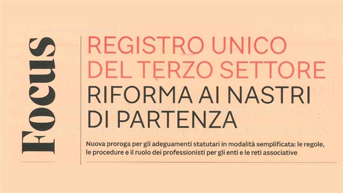 REGISTRO UNICO DEL TERZO SETTORE