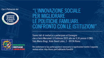 L'innovazione sociale per migliorare le politiche familiari. Confronto con le istituzioni