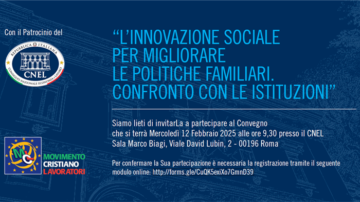 L&rsquo;innovazione sociale per migliorare le politiche familiari. Confronto con le istituzioni
