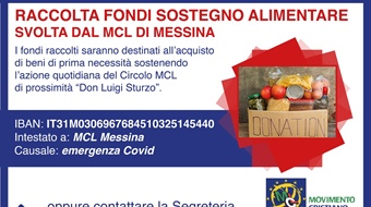 Messina: "Raccolta fondi sostegno alimentare svolta dal MCL di Messina"
