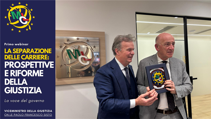 Webinar: "La separazione delle carriere: prospettive e riforme della giustizia"
