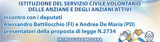 Webinar: Cittadinanza attiva e coesione intergenerazionale - Istituzione del Servizio Civile volontario...