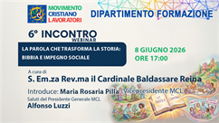 Webinar: con il Cardinal Baldassare Reina "Attualità della DSC"