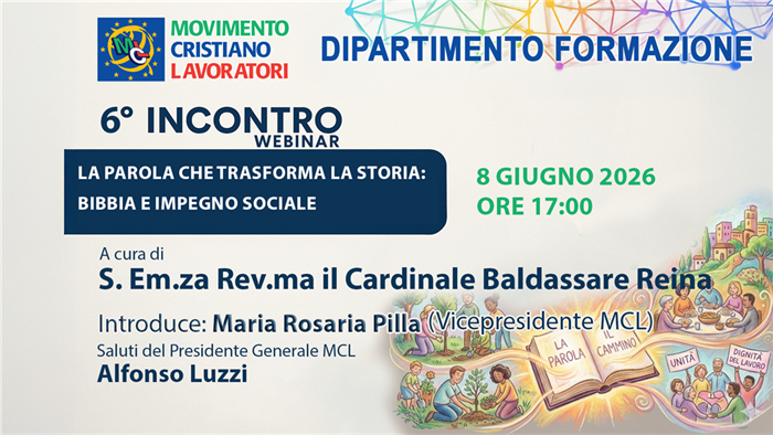 Webinar: con il Cardinal Baldassare Reina "Attualità della DSC"
