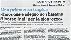 MCL Firenze; morti sul lavoro, una campagna di sensibilizzazione e sollecitazione